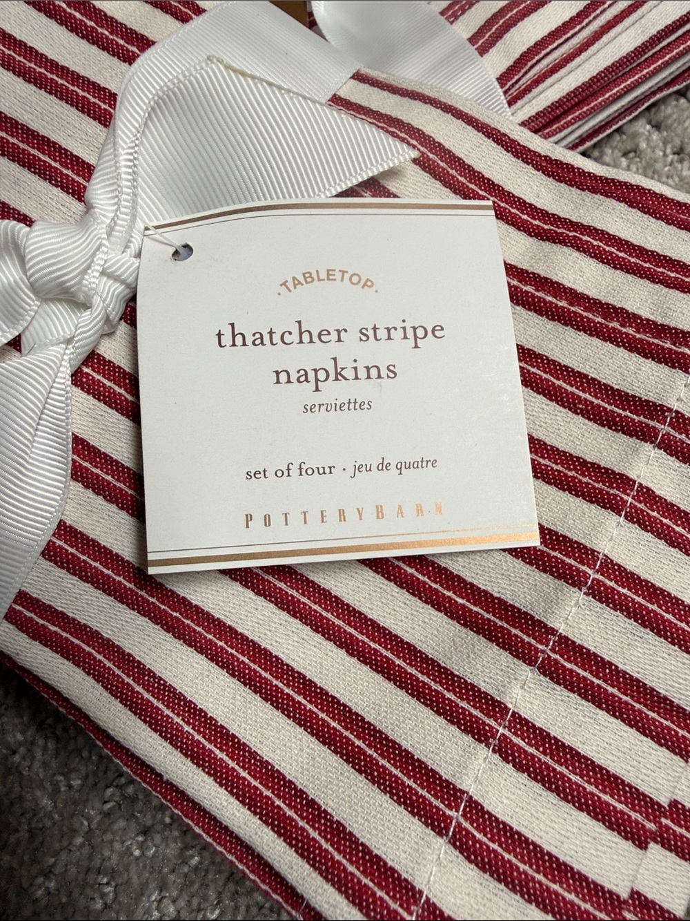 Pottery Barn Thatcher Napkins - Picture 2 of 4